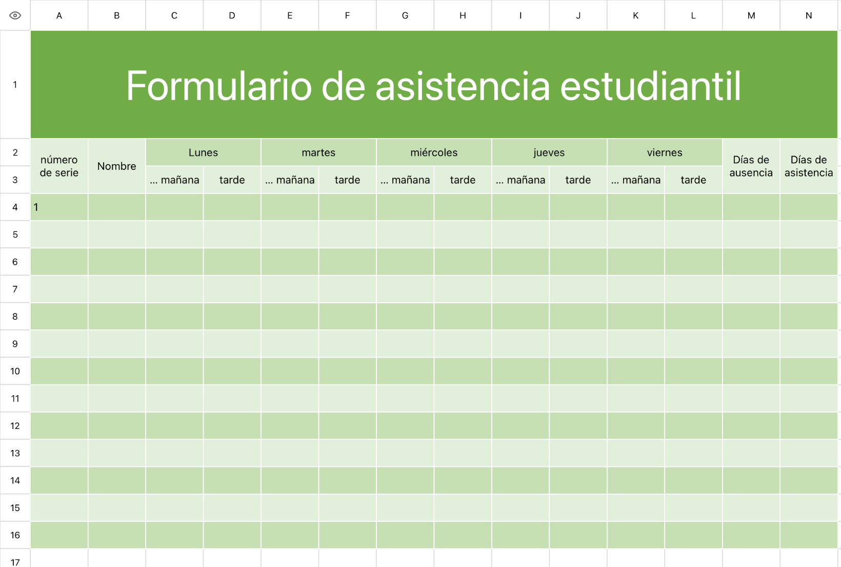 Formulario de asistencia estudiantil11